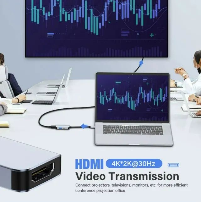 Adaptador usb c para hdmi, usb PD e usb 3.0  - Foto 5