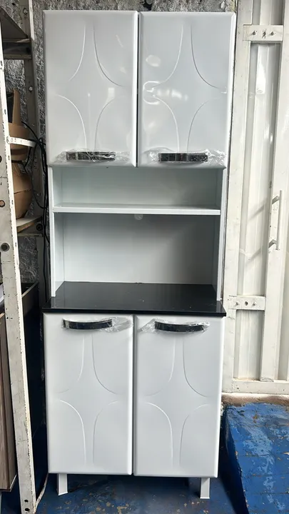 Paneleiro de cozinha/ torre de aço branco 4portas Telasul