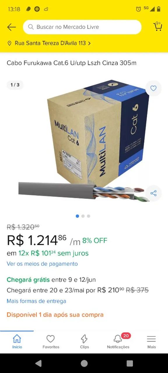 Cabo de Rede Cat 6 MultiLAN Furukawa 100% Cobre - Foto 3