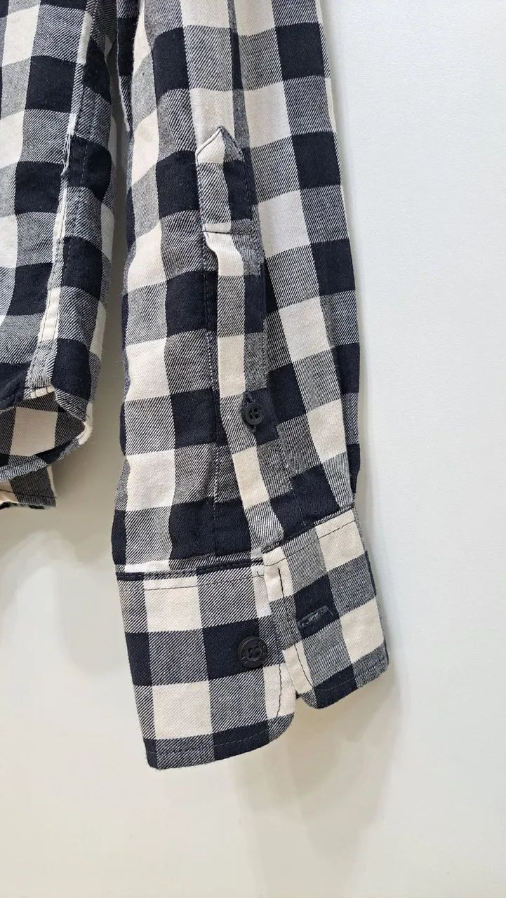 Camisa Xadrez ZARA Preto e Branco - Foto 5
