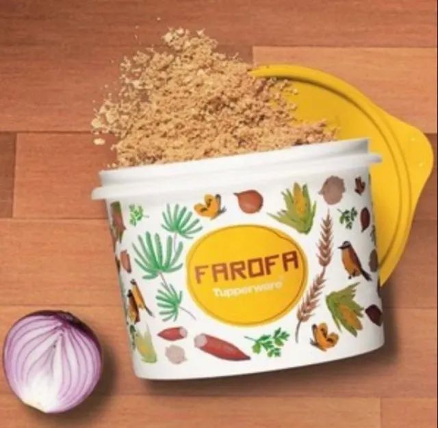 Tupper Caixa Farofa Floral (1,1 L) Tupperware