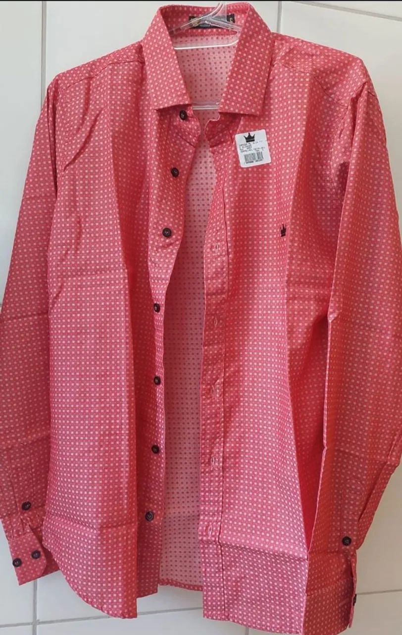 Camisa Slim + Calça Jogger Preta ( tamanho G ) - Foto 4