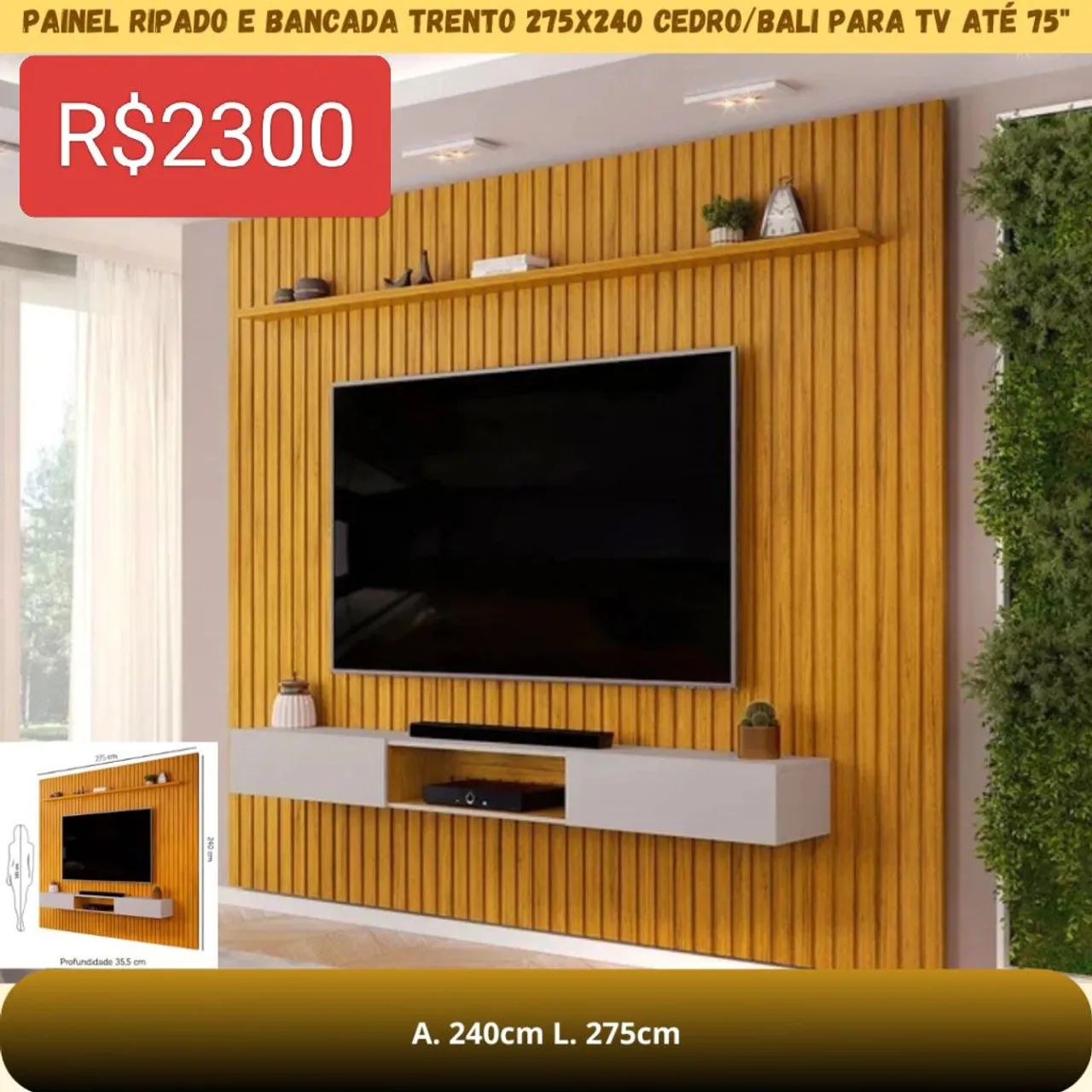 Painel tv 75