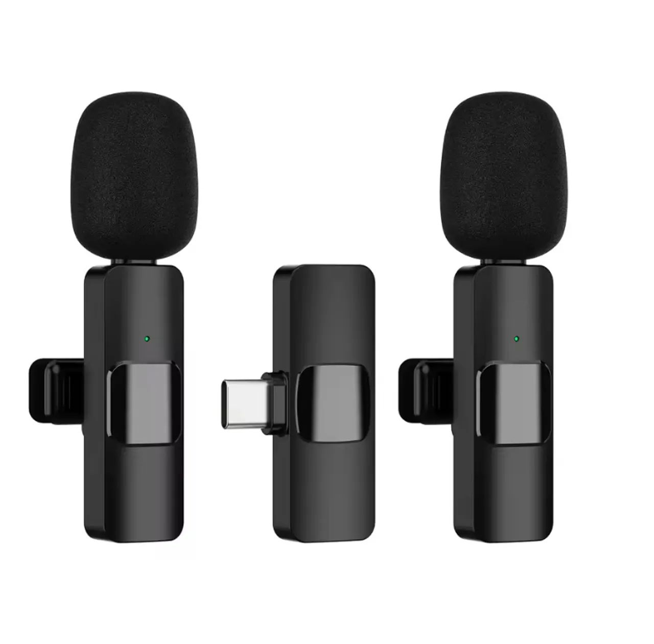 Microfone duplo de lapela