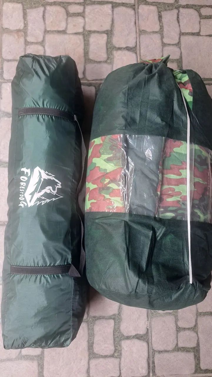 Conjunto barraca 4 lugares semi automática colchonete de casal novos  - Foto 3