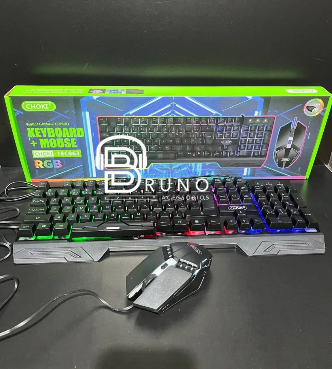 Kit Teclado e Mouse Gamer RGB - Iluminação LED - Foto 3