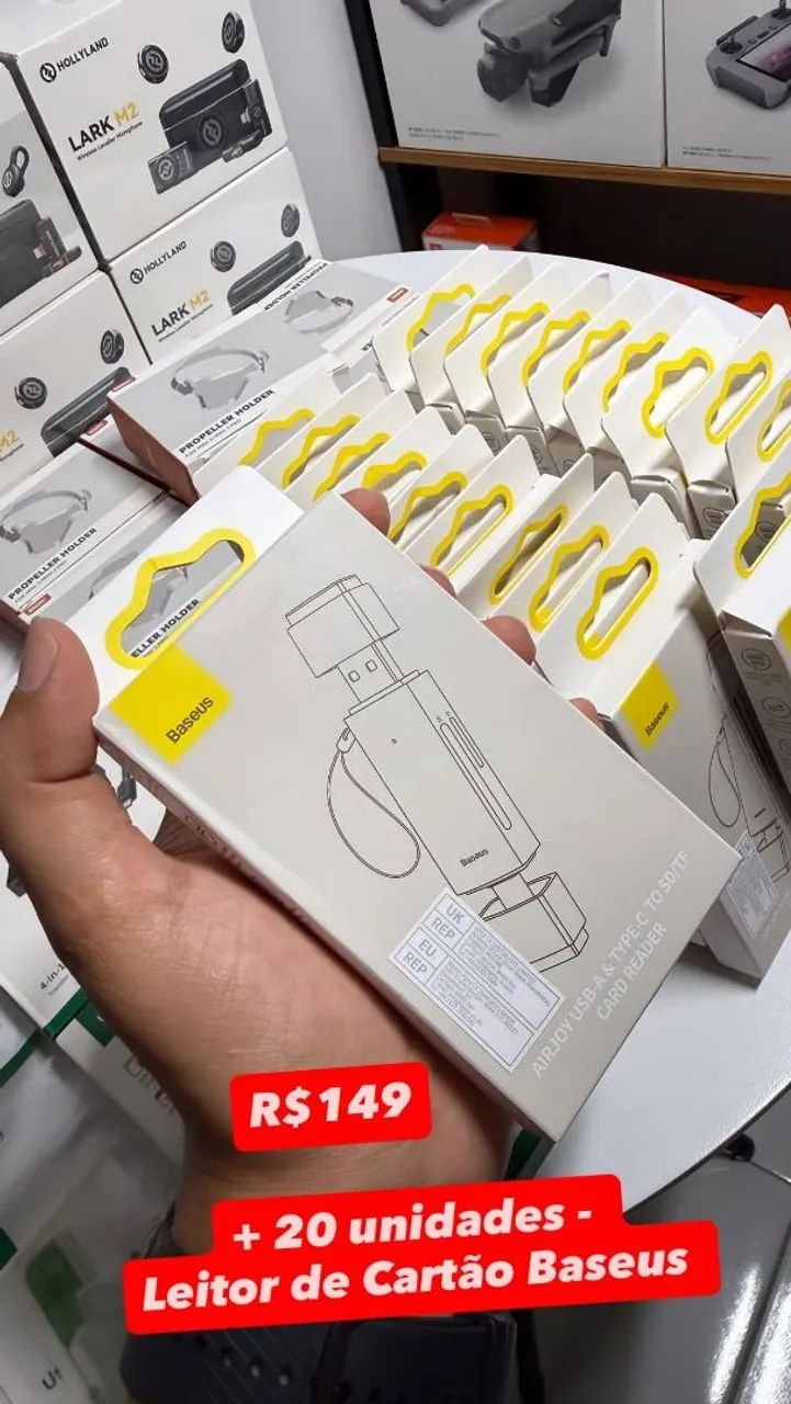 Leitor Baseus 2 em 1 Cartão SD e Micro