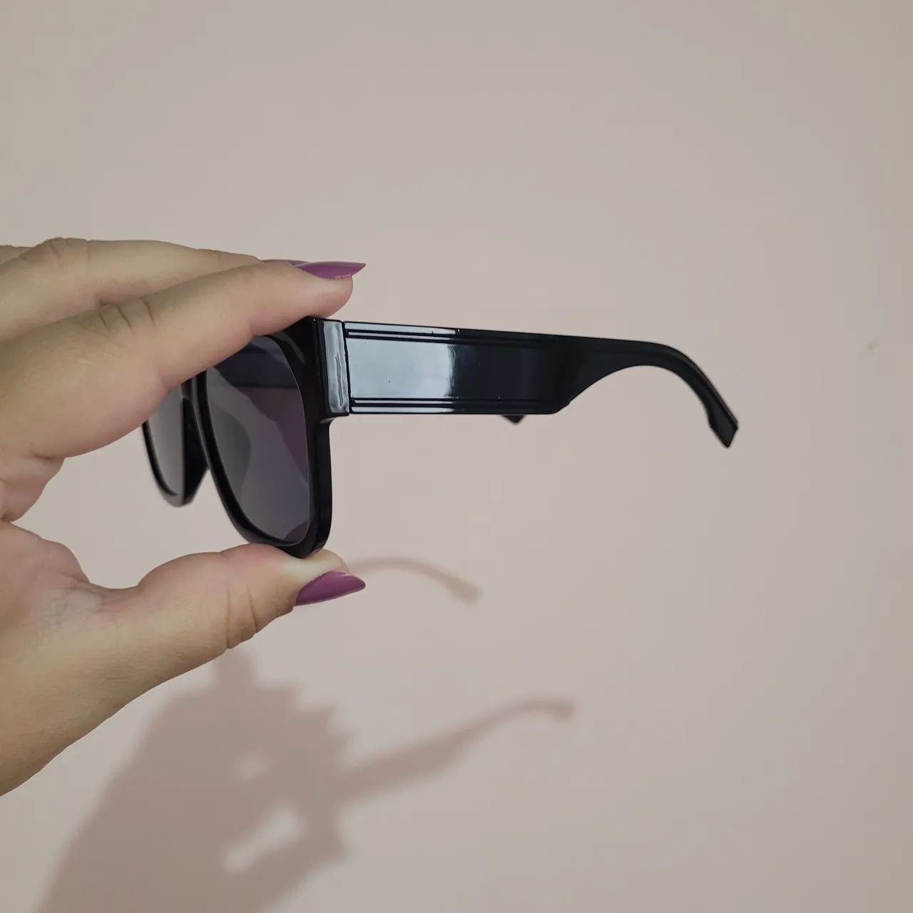 Óculos de sol feminino quadrado preto novo - Foto 3