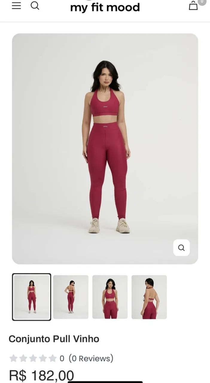 Conjunto Esportivo Feminino Pull Vinho