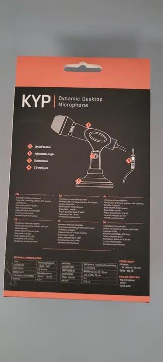 Microfone Gamer Krom Kyp - Dynamic Desktop Microphone - Foto 2