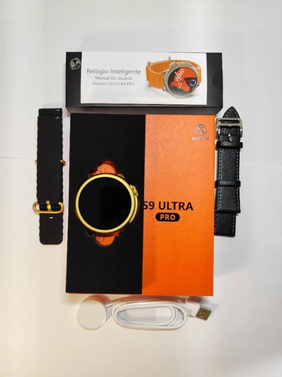 Smartwatch S9 Ultra Pro Redondo Dourado  - Foto 5