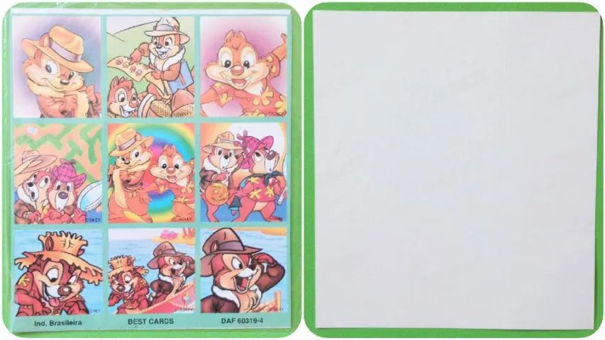 Cartela Adesiva Best Cards Tico e Teco Antiga - Foto 2