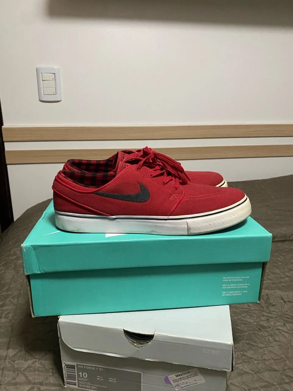 Sb Zoom Stefan Janoski Preto E Vermelho Tênis Nike Sb Stefan