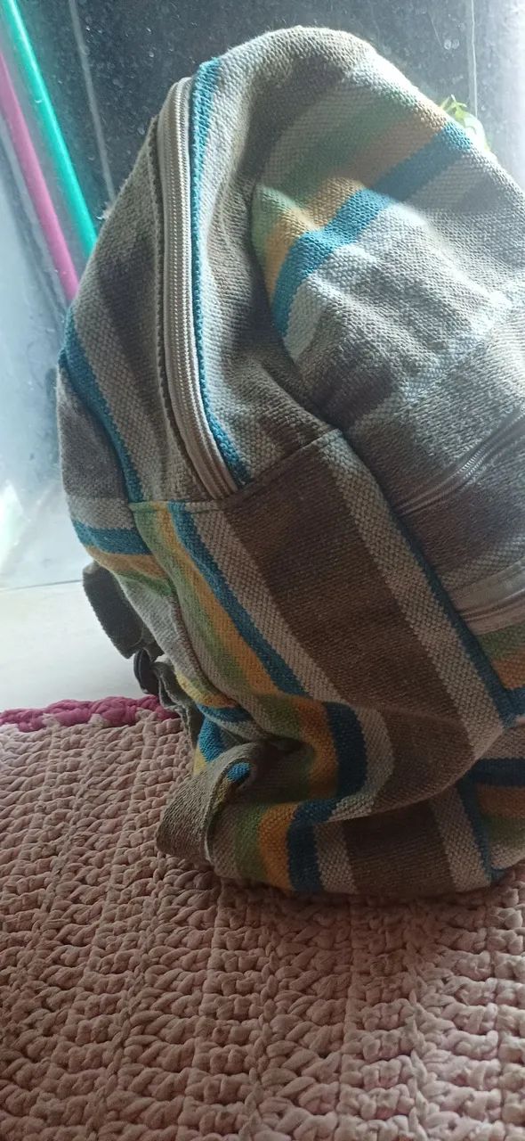 MOCHILA DE PANO TIPO REDE DE SACO - Foto 3