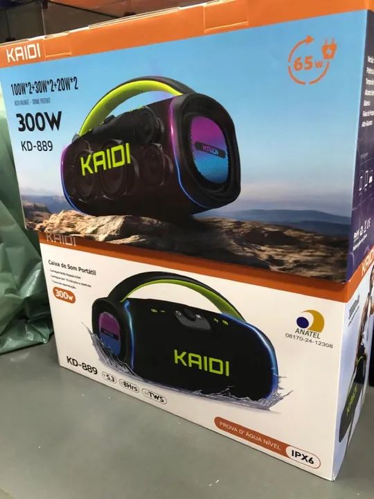 Caixa de Som Portátil Bluetooth Kaidi KD-889 300W - Foto 3