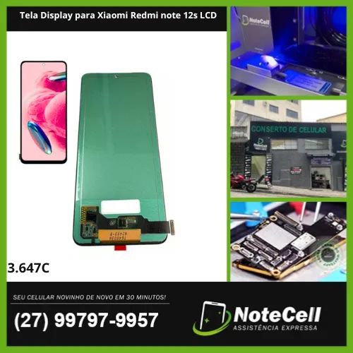 Tela Display para Xiaomi Redmi note 12s LCD 3.647C - Instalação em 30 minutos!