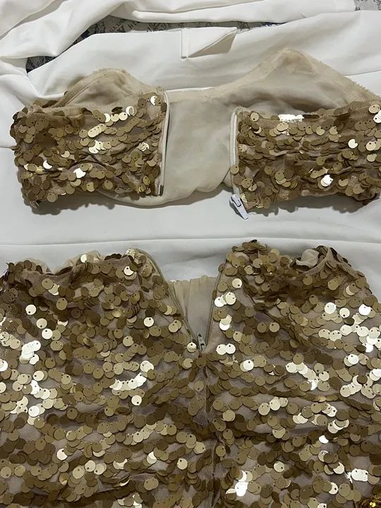 Conjunto de Paetê Dourado (P) Perfeito para o Carnaval - Foto 2