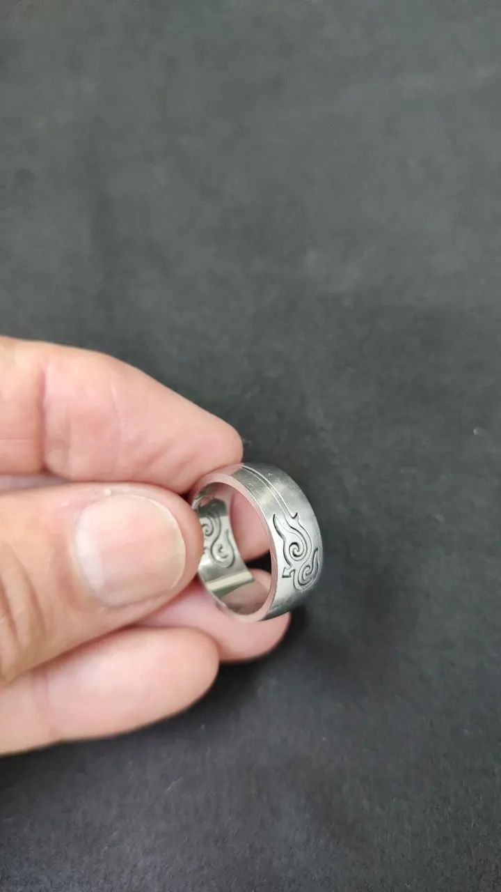 Anel feminino em aço inox nº18