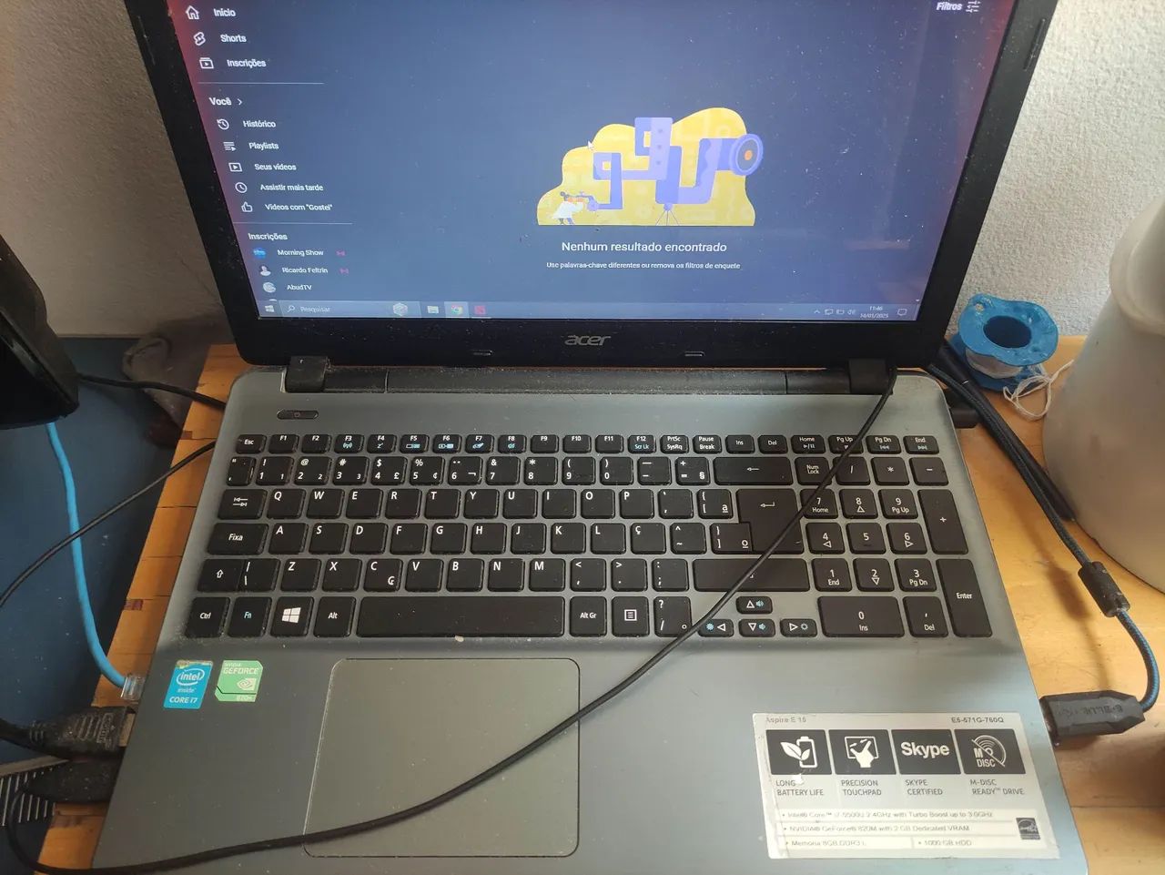 Notebook acer core i7, placa de vídeo dedicada nvidea 2gb