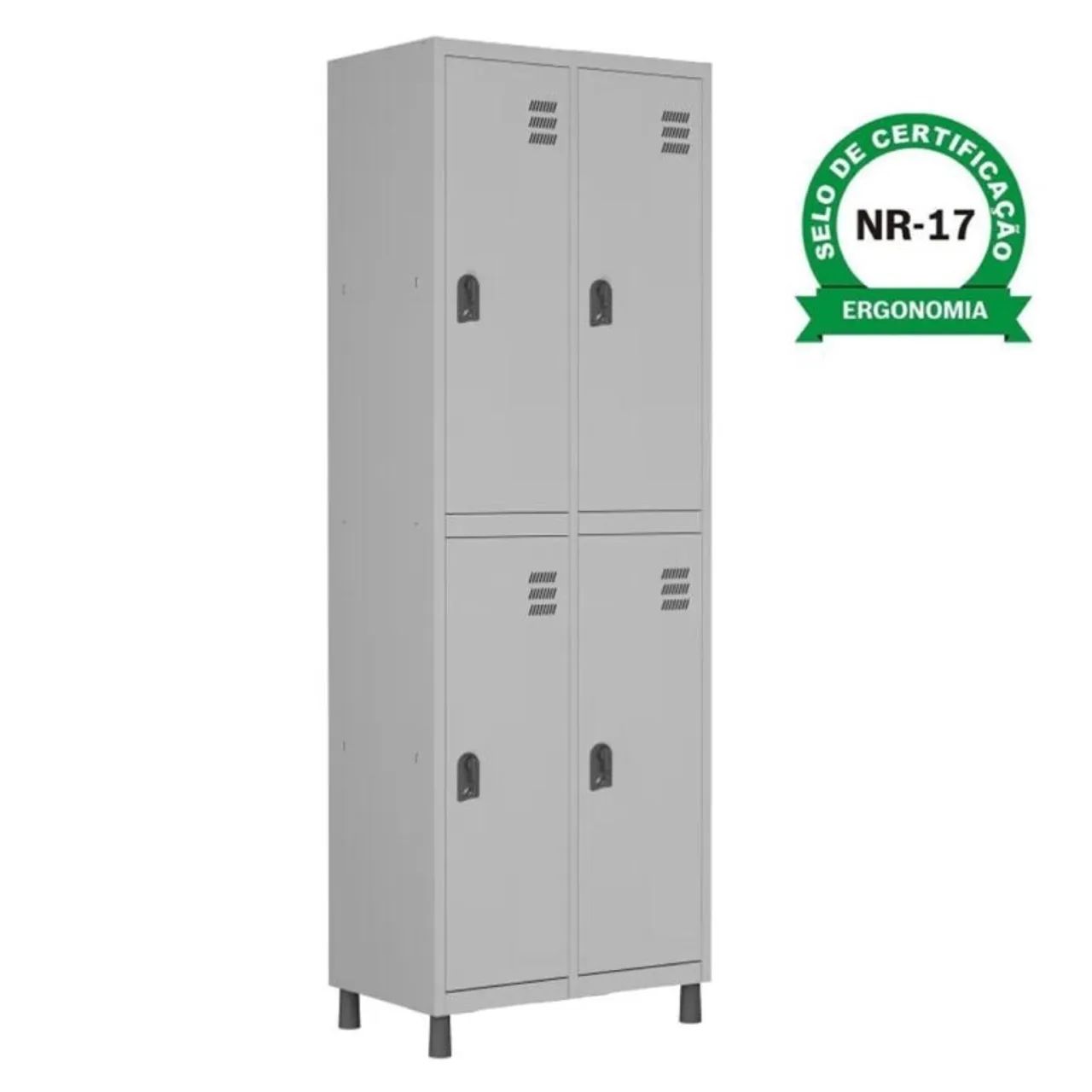 Roupeiro de Aço com 04 PORTAS GRANDES - 1,84×0,64×0,35m