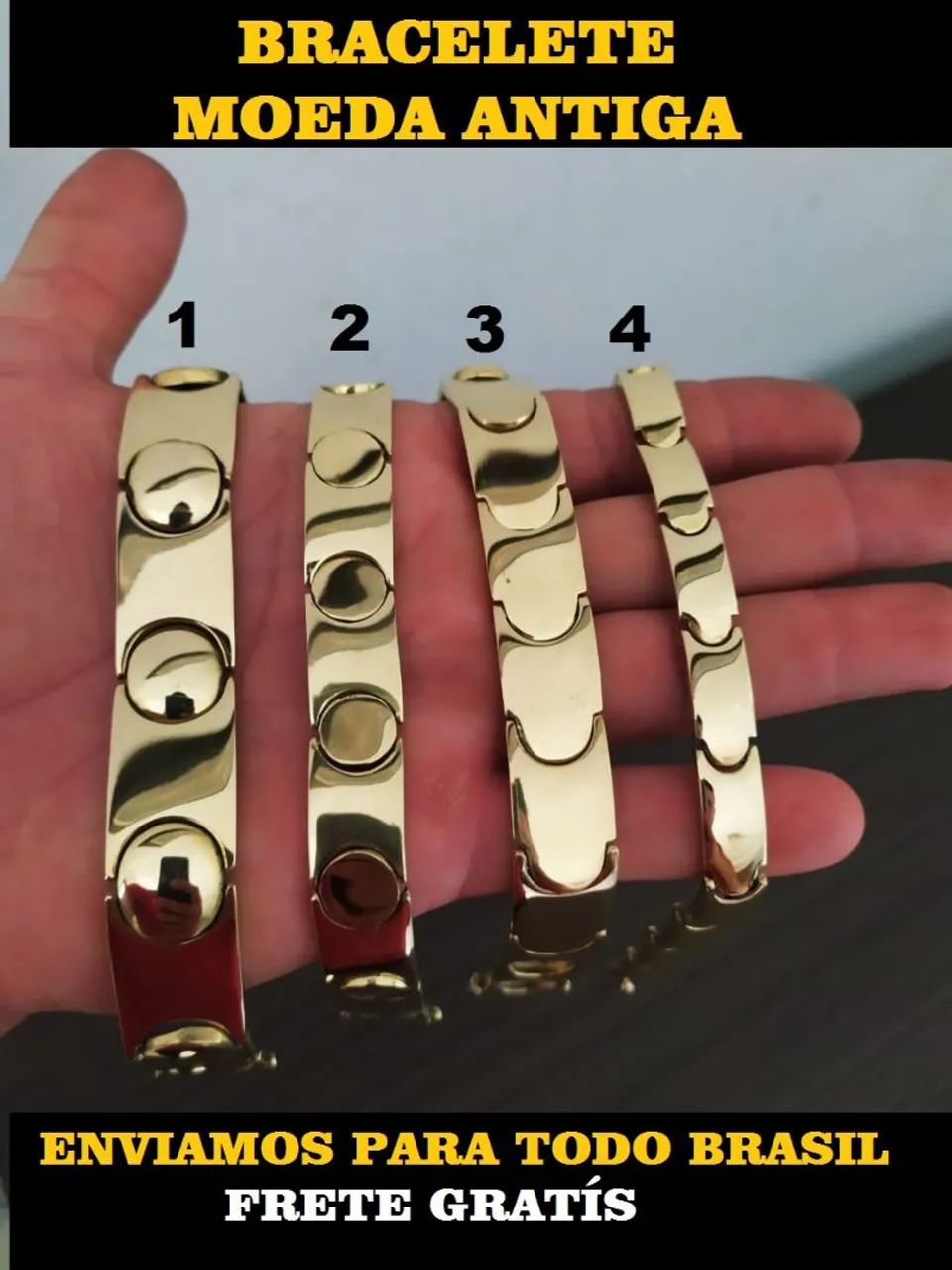 Bracelete Moeda Antiga Luxo - Foto 2