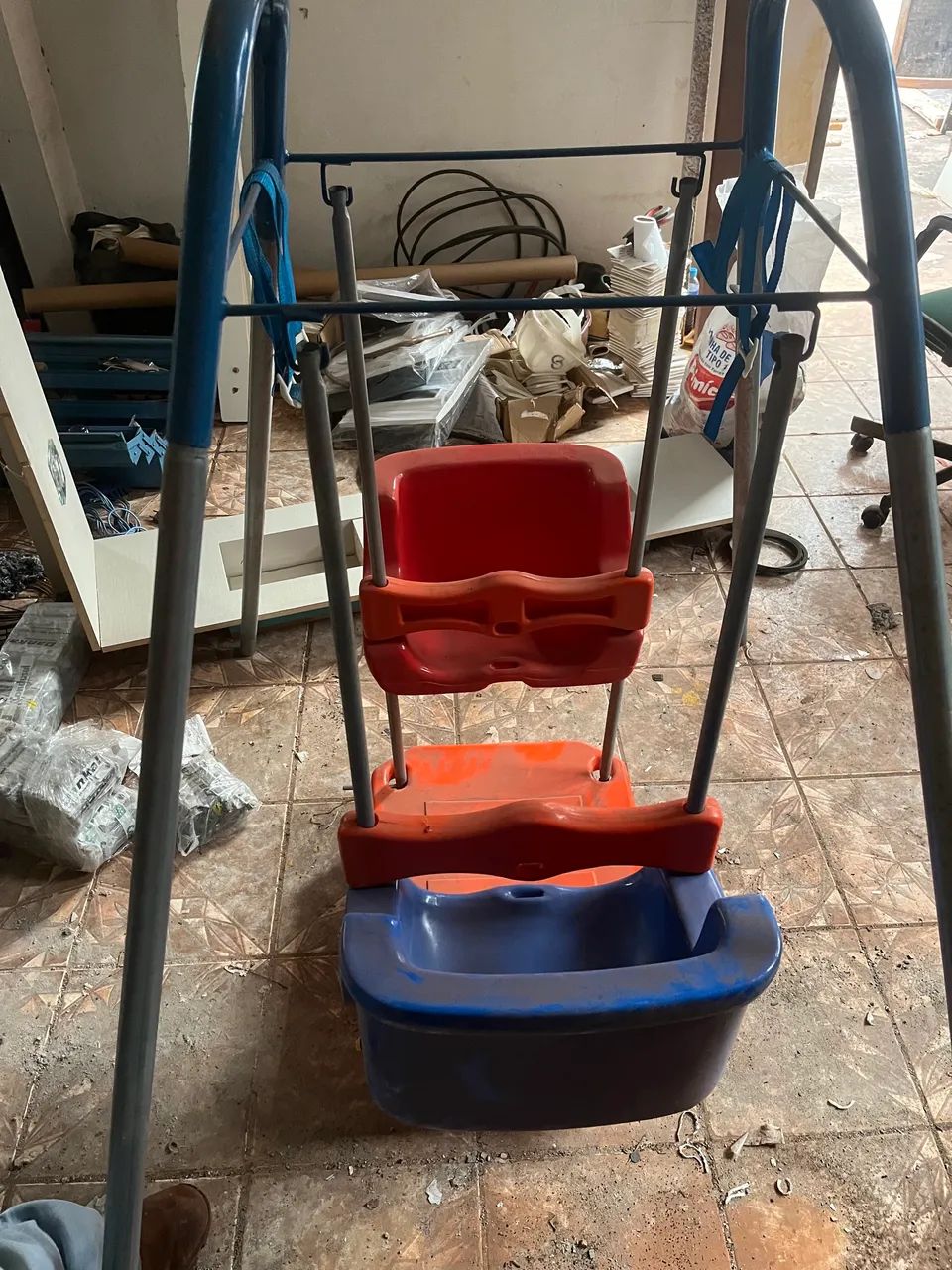 Balanco duplo infantil estado de novo crianças de 3-6anos - Foto 3