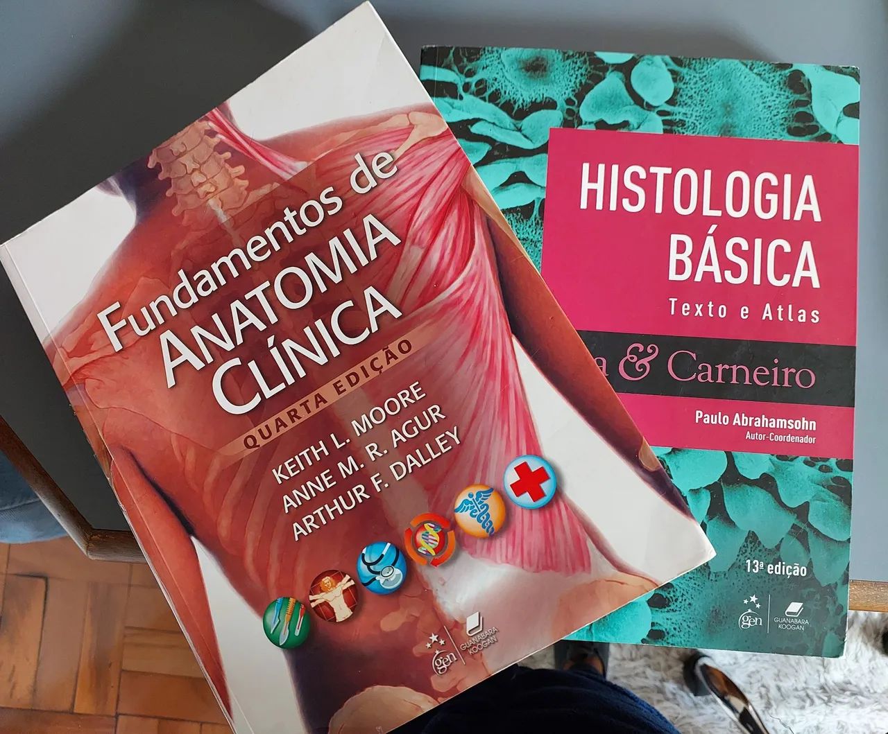 Combo livros - Anatomia clínica + Histologia básica 