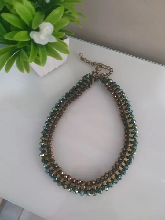 Colar de pedraria miçangas - Foto 3