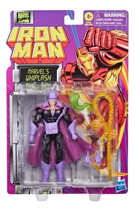 Marvel Legends Iron Man Retro Wiplash Chicote Negro - Foto 2