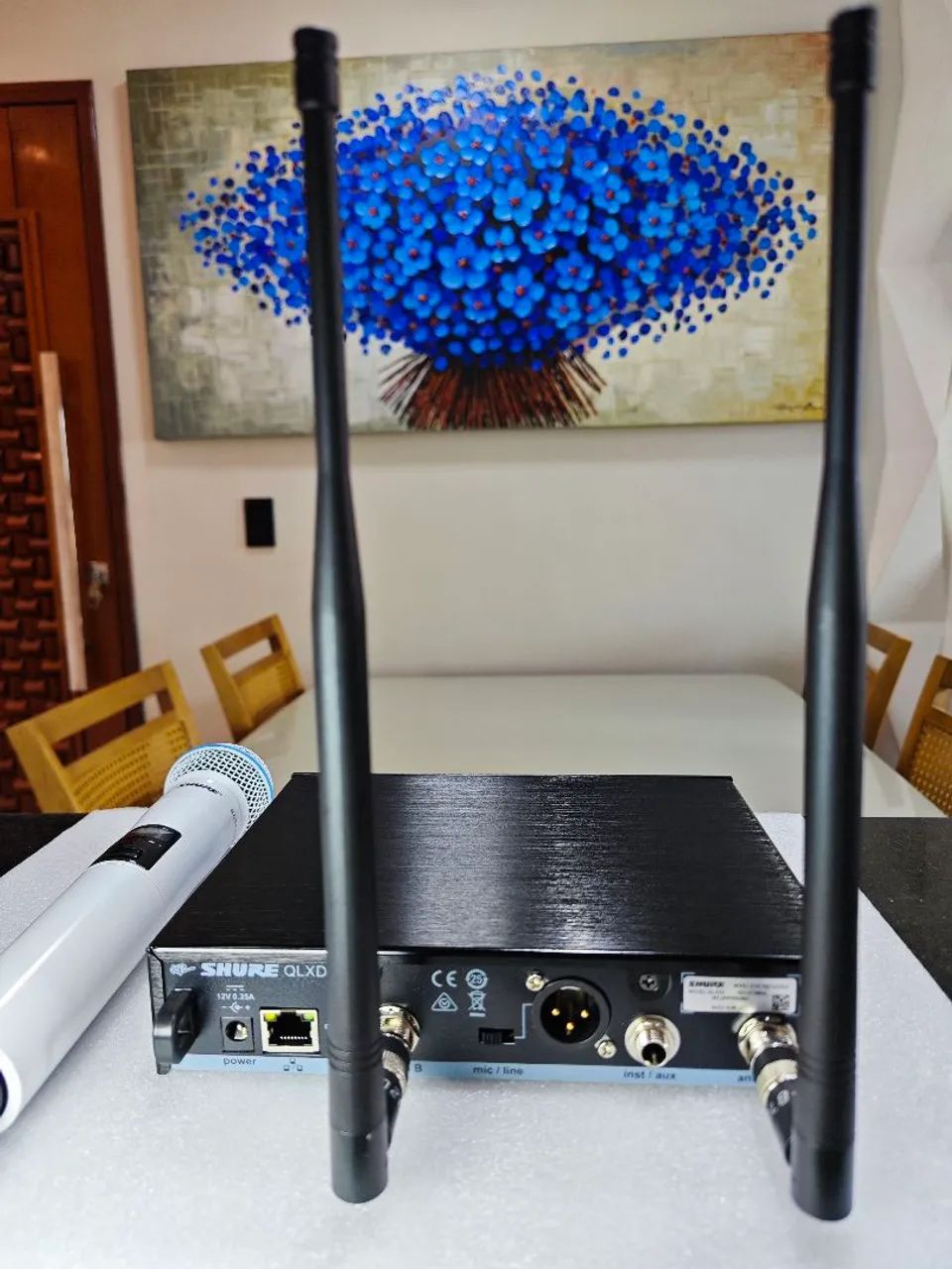 MICROFONE SHURE QLXD4 BRANCO - Foto 5