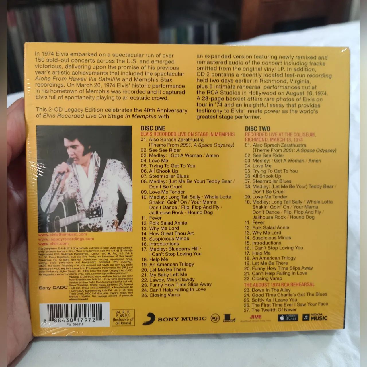 CD duplo Elvis Presley - Recorded live on stage in Memphis  - Foto 3