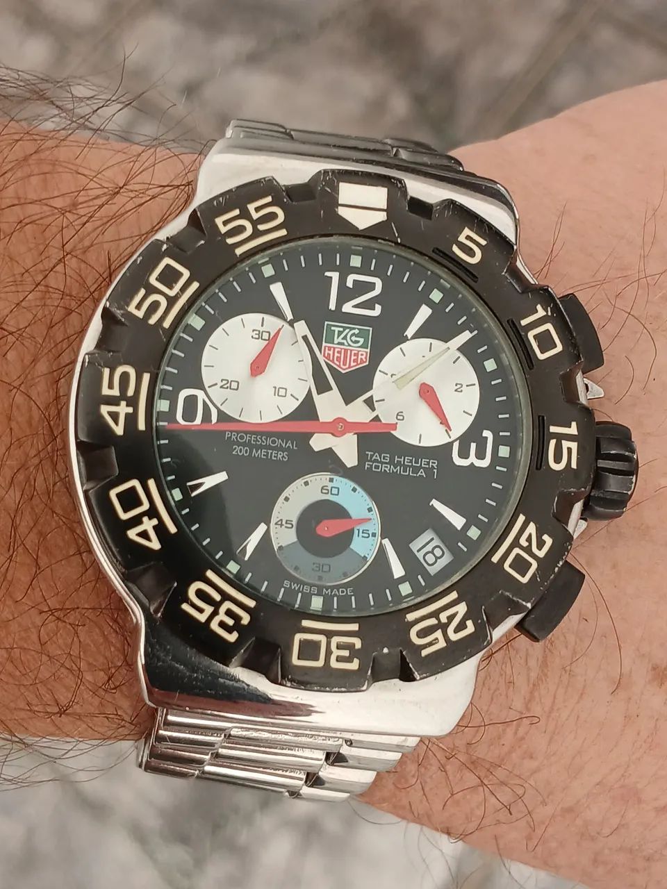 Relógio original suíço TAG HEUER CRONOGRAPH FORMULA PROFESSIONAL 200m