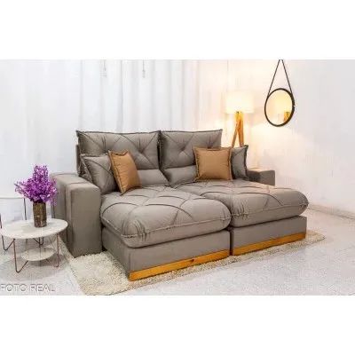 Sofá Retrátil Reclinável 2.50m Leme D33 e Molas Ensacadas rf87 - Foto 5