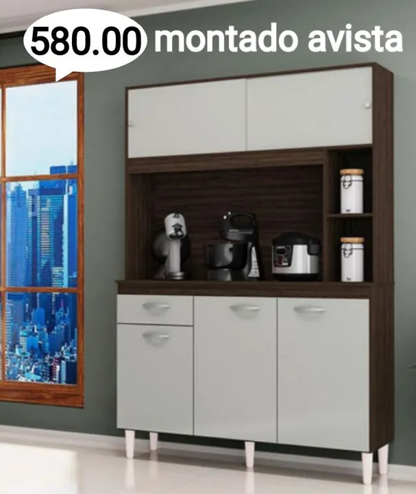 Armário de cozinha novo 580 com montagem a pronta entrega