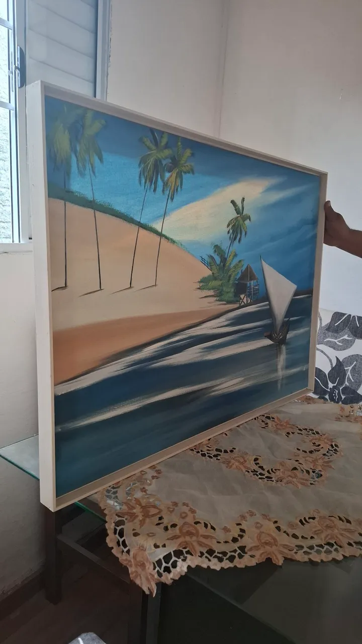 Quadro decorativo Paisagem Tropical 1mx70cm