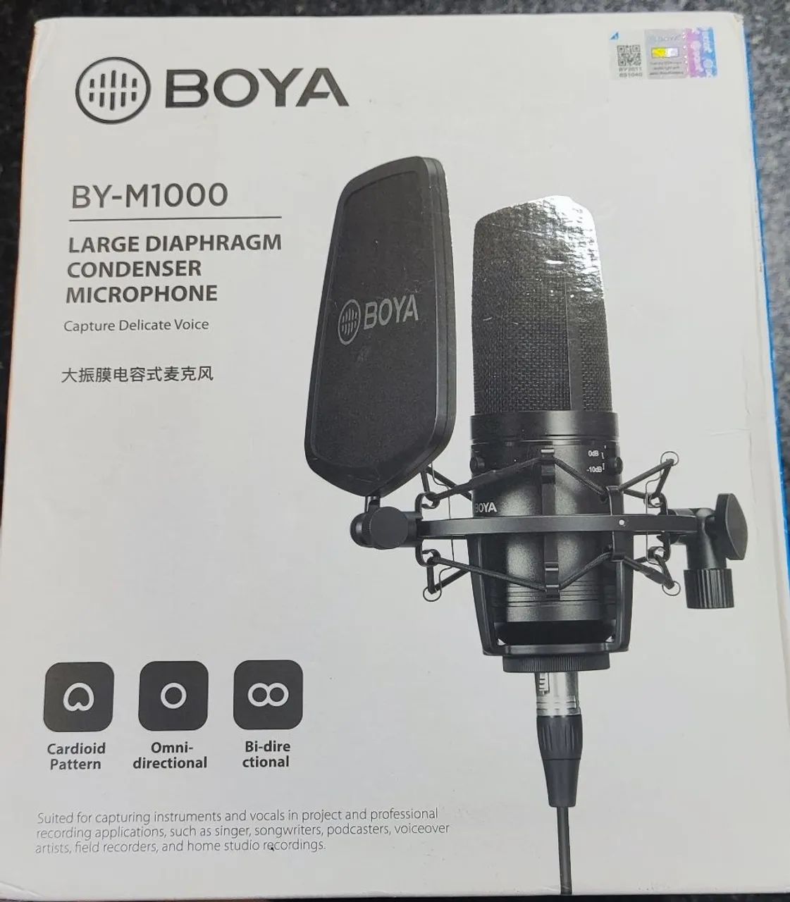 Microfone Condensador Boya BY-M1000