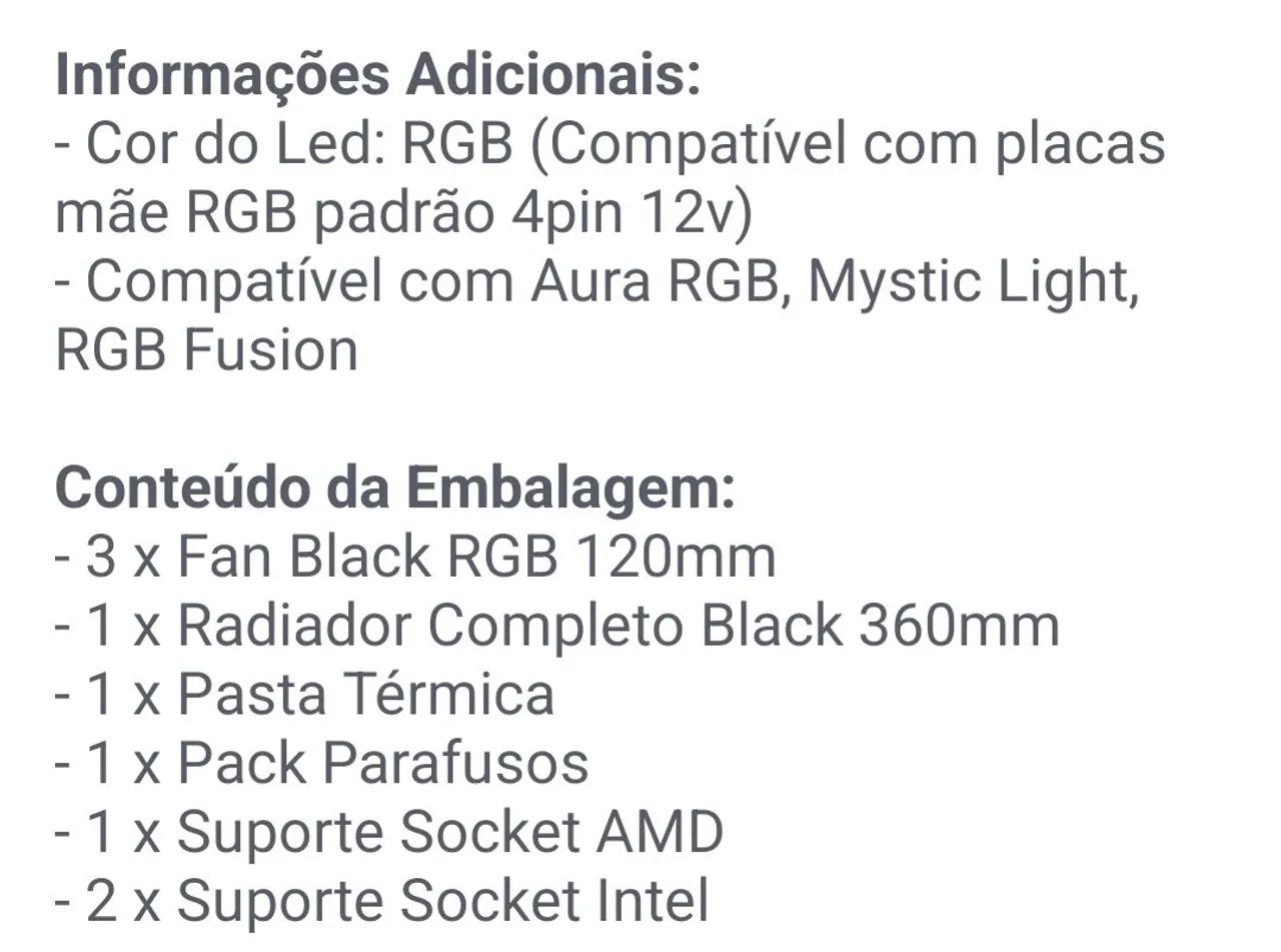 Watercooler Risemode 360mm - Foto 5