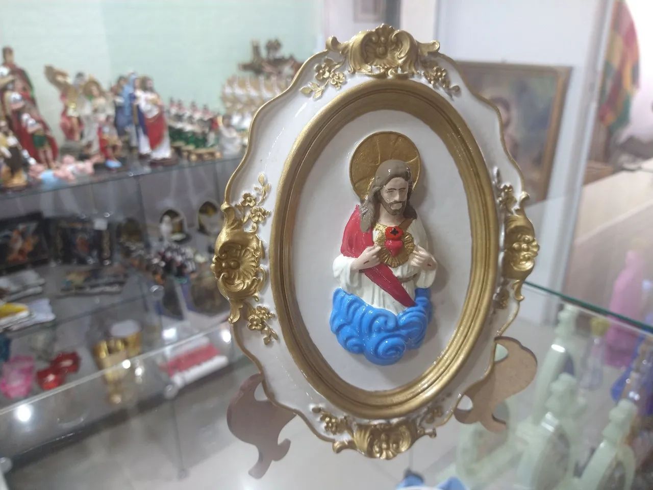 Quadro Decorativo Sagrado Coração de Jesus - Foto 2