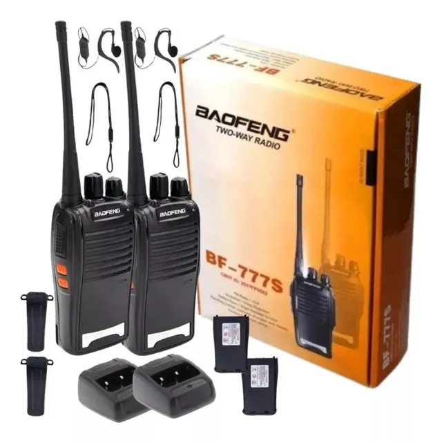 Kit 100 Radio Comunicador 777s Profissional Ht Uhf 16 Canais