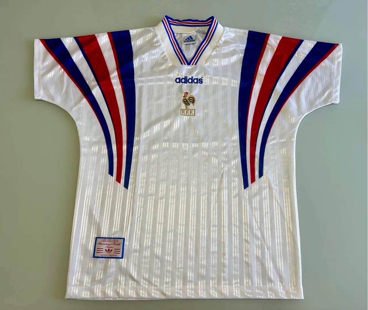 camisa frança seleção francesa adidas 1996