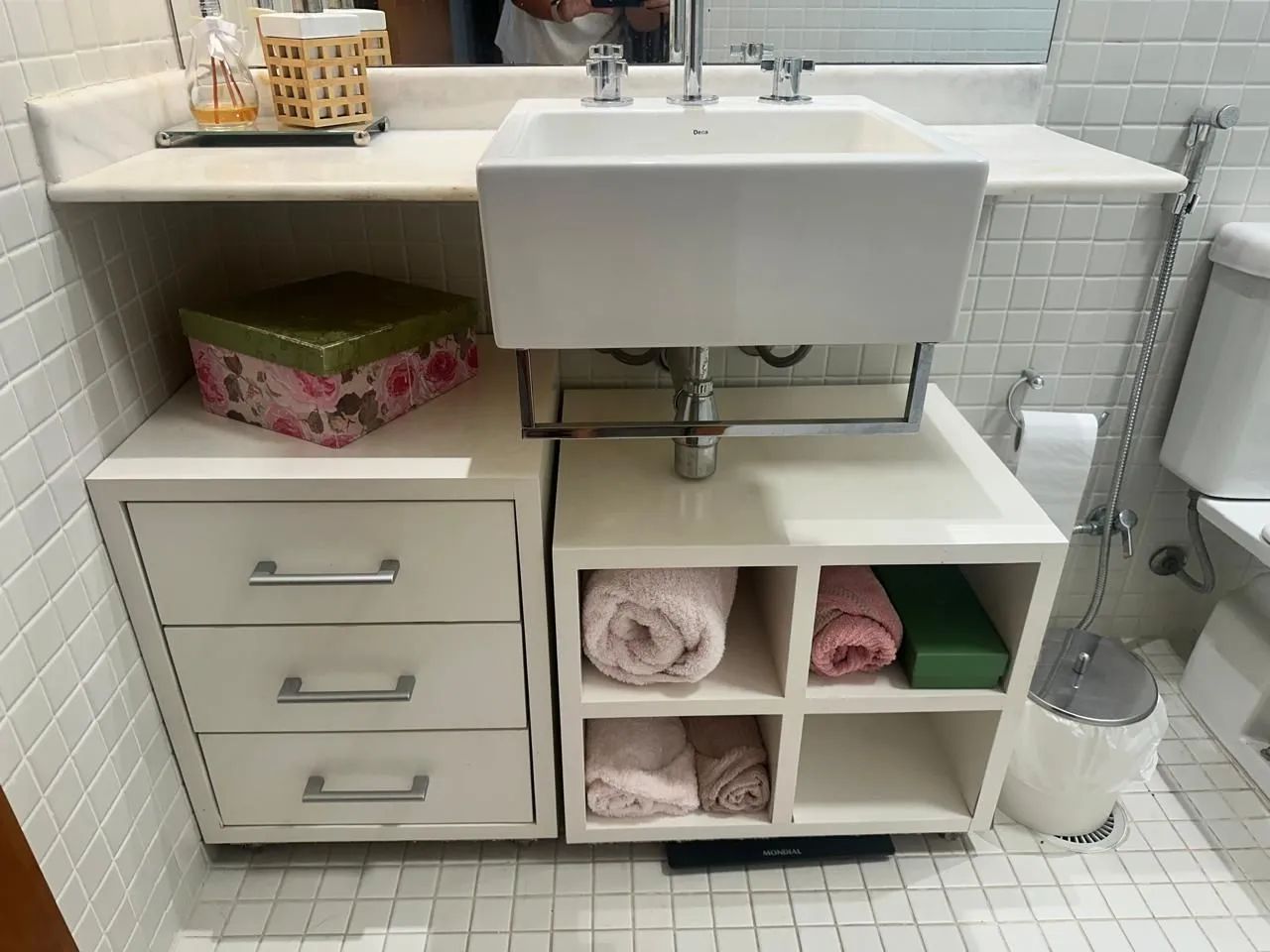 Pia banheiro granito + cuba + nicho + gaveteiro  - Foto 2