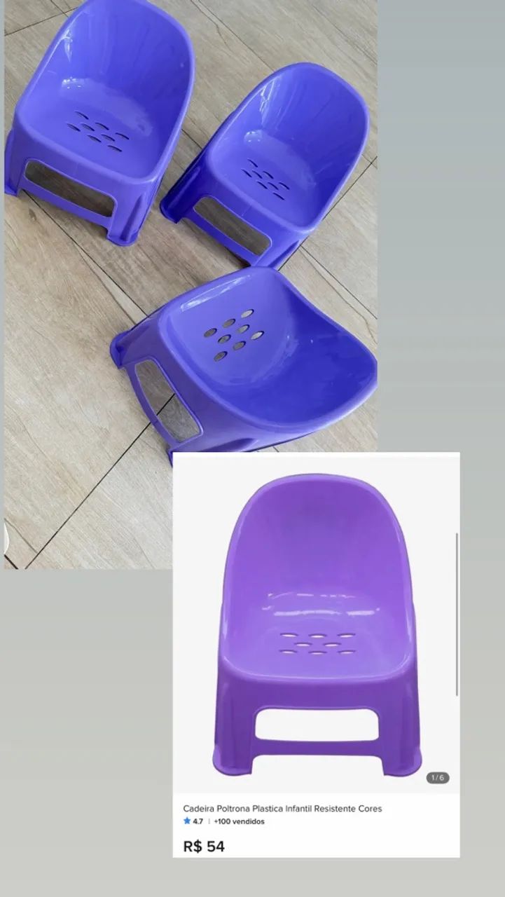 Cadeira de plástico infantil  - Foto 2