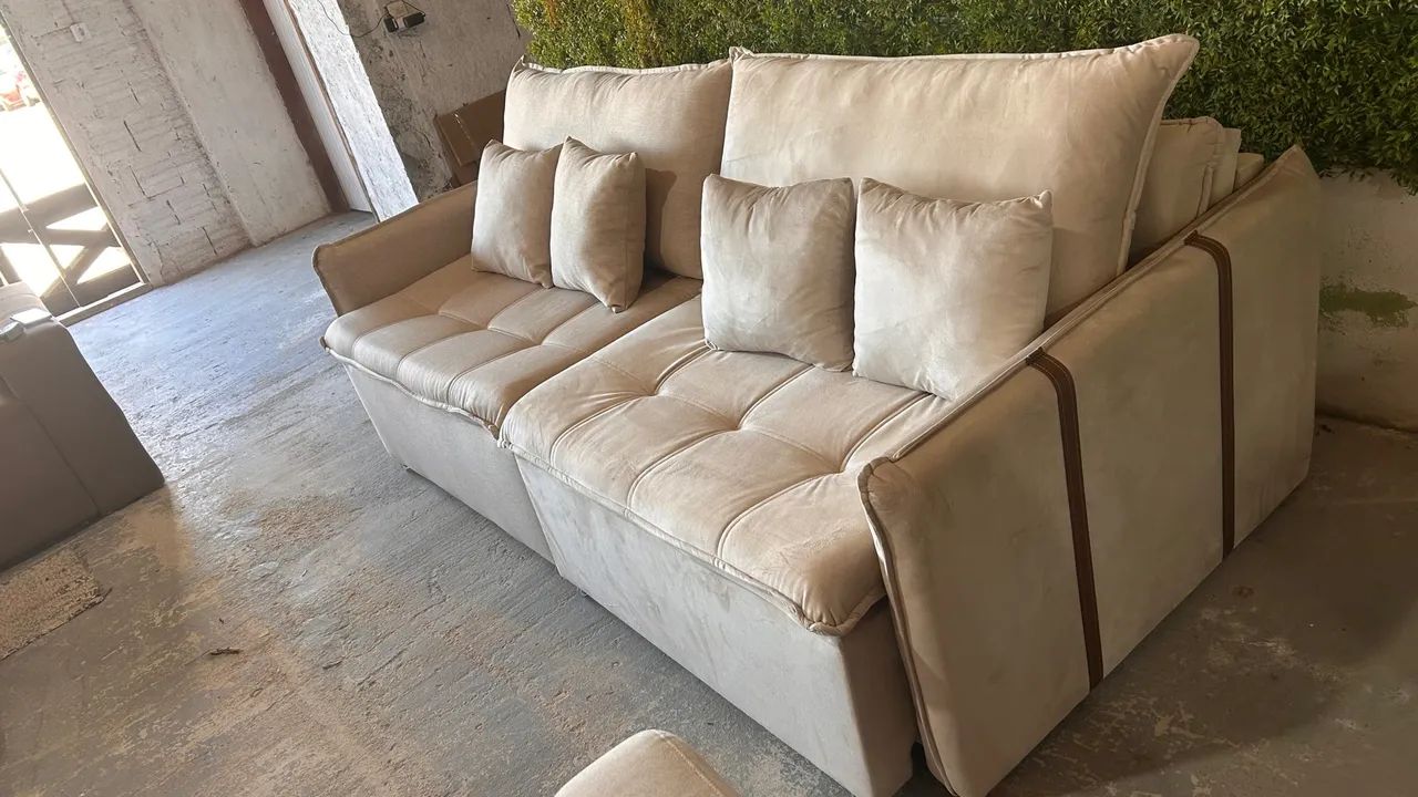 Sofá Cama Retrátil e Reclinável 3 lugares - Foto 4