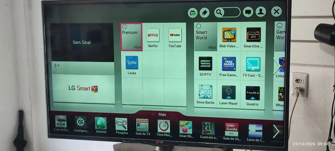 Smartv LG 42 polegadas com pé e controle!!!  - Foto 5