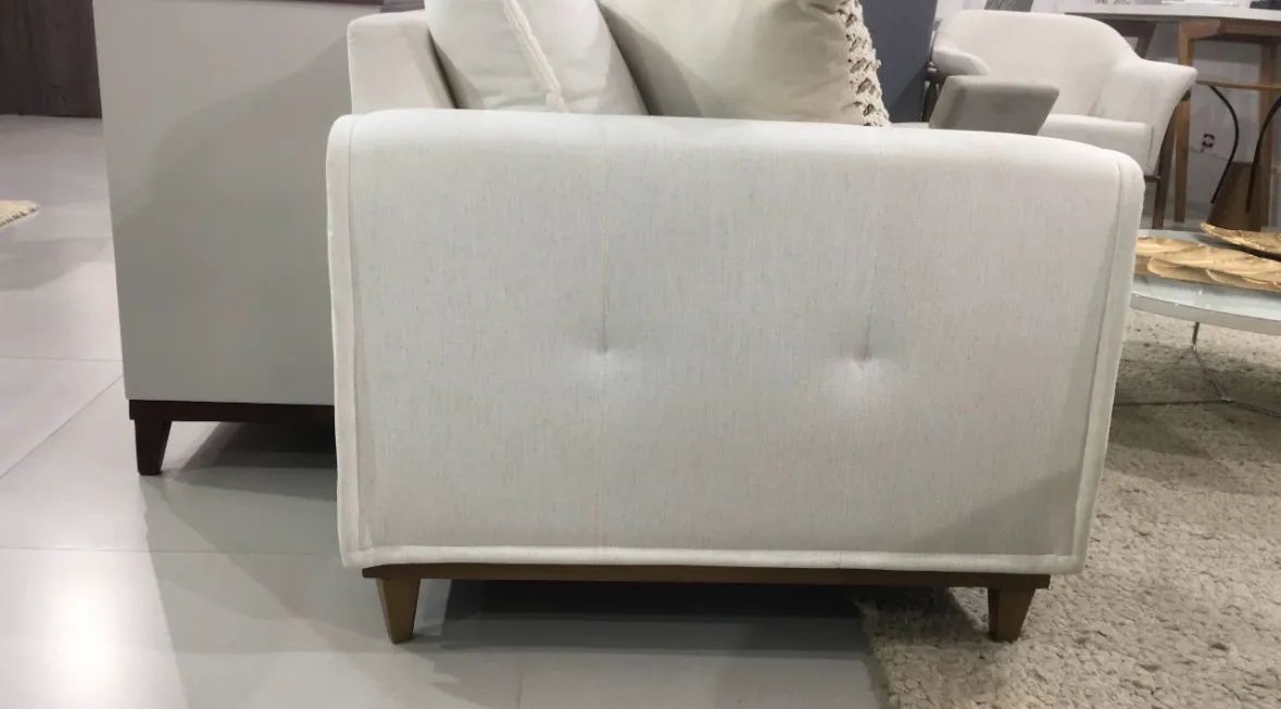 Sofá Linho Off White - Foto 3