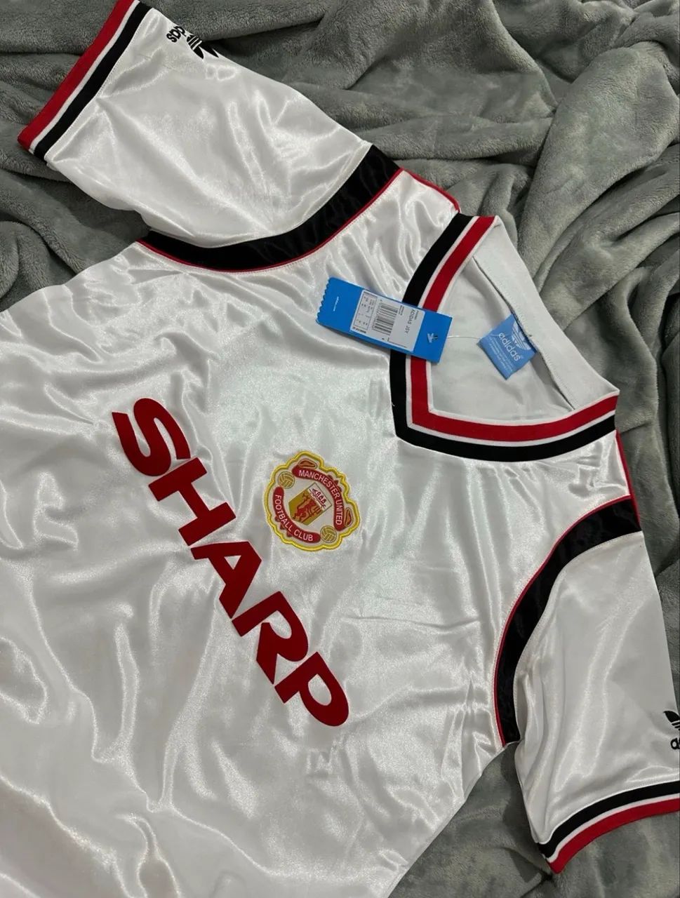 Camisa Retrô Manchester United M - Foto 3