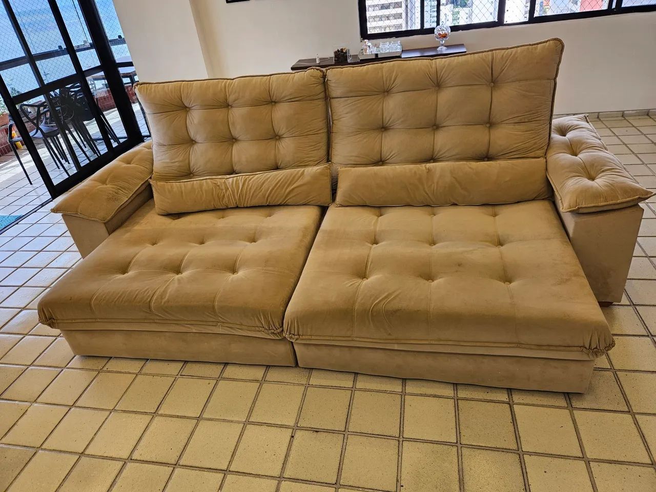 Excelente sofá retrátil 2pçs 2,9m de largura - Foto 2