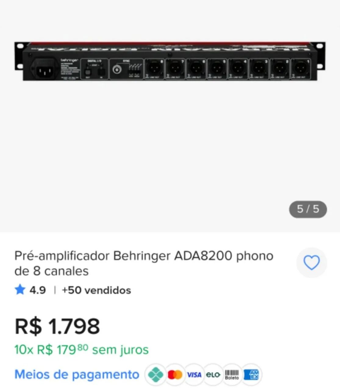 ADA Behringer A8200 Prata