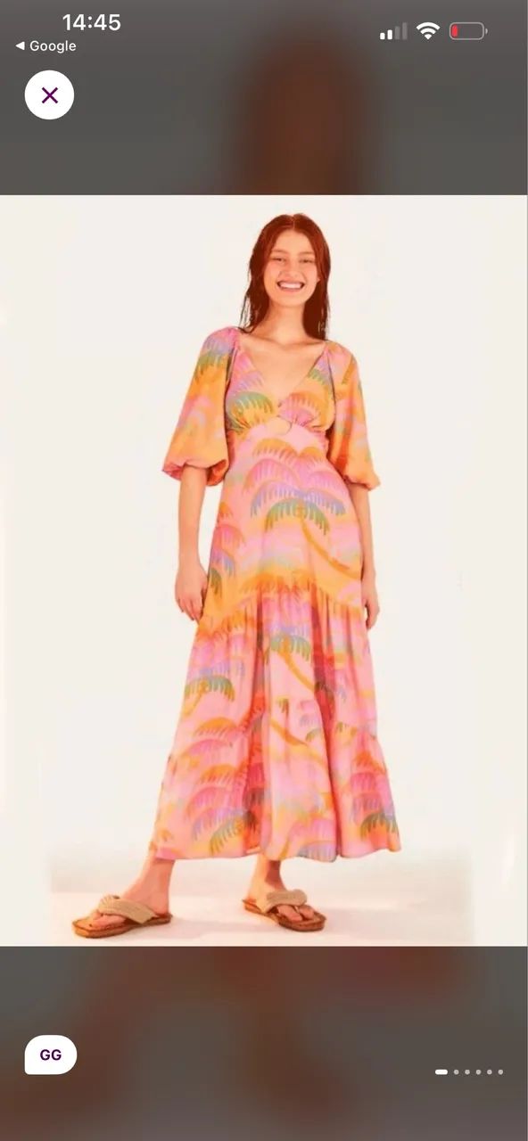 Vestido farm arco íris 