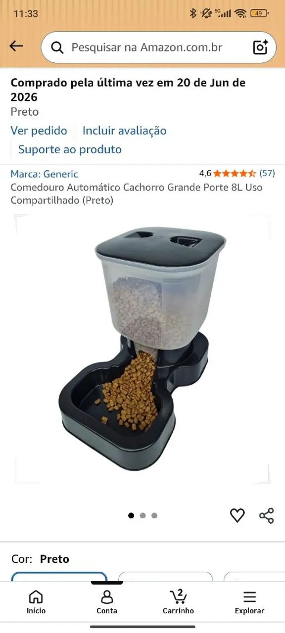 Comedouro Automático 8L - animal de grande porte